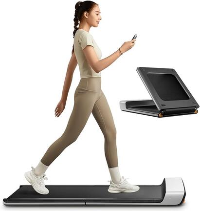 WALKINGPAD P1 Foldable Walking Pad Treadmill for Home Office, Under Desk Treadmill with Adaptive Speed Control, Compact Design for Small Spaces, No Assembly Needed