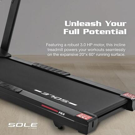 SOLE Fitness F63 Treadmill With Incline, Bluetooth, Foldable Option - For Home, Work From Home Fitness, Running and Walking