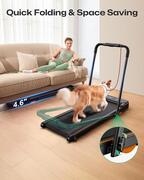 Image of UREVO Smart 2-in-1 Folding Treadmill, Compact Walking Pad with Safety Handle, Plug and Play, Dual LED Display