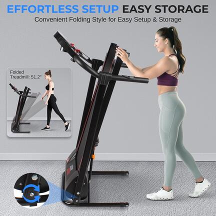 SereneLife Electric Folding Treadmill Exercise Machine