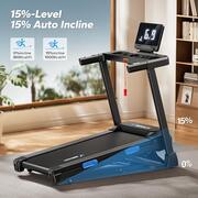 Image of MERACH Foldable Treadmill with Incline, 7.5MPH Quiet Treadmills for Home, Heart Rate Monitoring, 300LBS Capacity