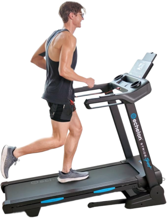 Compact Folding Treadmill Echelon Stride Series – Auto-Fold Treadmill for Home Cardio with Motorized Incline