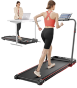 Image of Topoture 4 In 1 Foldable Walking Pad Treadmill with Incline and Handle Bar