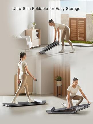 WALKINGPAD P1 Foldable Walking Pad Treadmill for Home Office, Under Desk Treadmill with Adaptive Speed Control, Compact Design for Small Spaces, No Assembly Needed