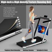 Image of Goplus 2 in 1 Folding Treadmill, Under Desk Electric Treadmill, Installation-Free with Remote Control, APP Control and LED Display, Walking Jogging for Home Office