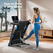 Image of MERACH Foldable Treadmill with Incline, 7.5MPH Quiet Treadmills for Home, Heart Rate Monitoring, 300LBS Capacity