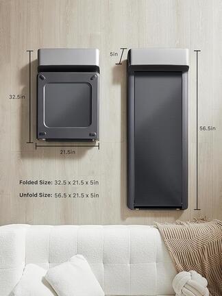 WALKINGPAD P1 Foldable Walking Pad Treadmill for Home Office, Under Desk Treadmill with Adaptive Speed Control, Compact Design for Small Spaces, No Assembly Needed