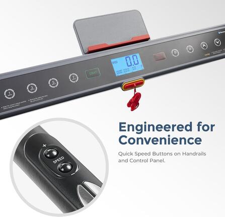 Sunny Health & Fitness Strider Foldable Treadmill, 20-Inch Wide Running Belt