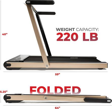 Sunny Health & Fitness Slim Foldable Treadmill Fully Assembled
