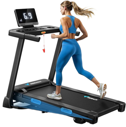 Best Incline on a Budget MERACH Foldable Treadmill with Incline, 7.5MPH Quiet Treadmills for Home, Heart Rate Monitoring, 300LBS Capacity