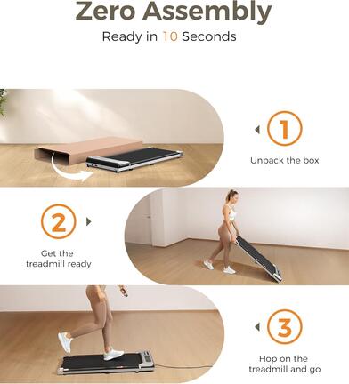 Yagud Under Desk Treadmill, Walking Pad for Home and Office, 2.5 HP