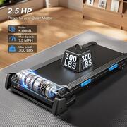 Image of MERACH Foldable Treadmill with Incline, 7.5MPH Quiet Treadmills for Home, Heart Rate Monitoring, 300LBS Capacity