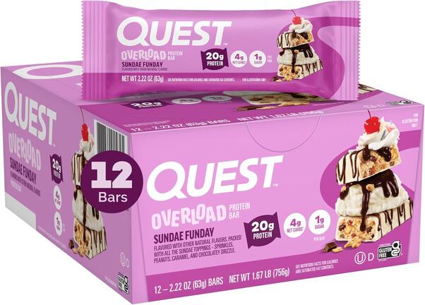 Image of Quest Overload Protein Bar - Sundae Funday Flavor