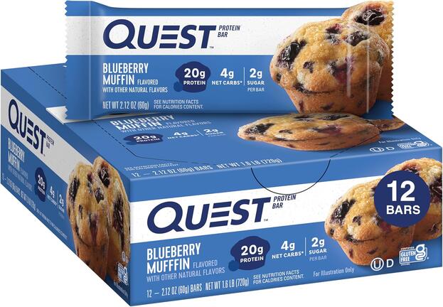 Image of Quest Protein Bar - Blueberry Muffin Flavor