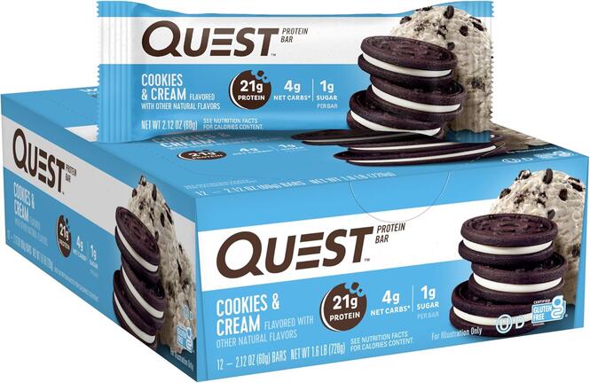 Popular Quest Protein Bar - Cookies and Cream Flavor