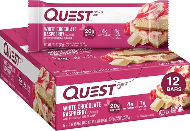 Image of Quest Protein Bar - White Chocolate Raspberry Flavor