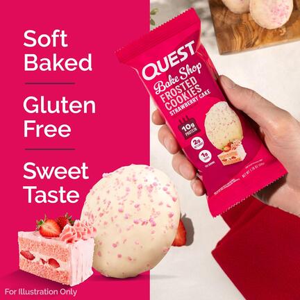 high protein Quest Protein Cookie - Strawberry Cake Flavor