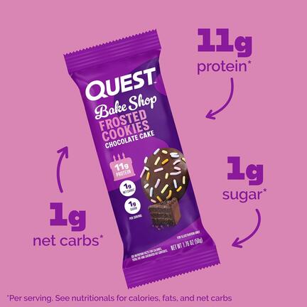 high protein Quest Protein Cookie - Chocolate Cake Flavor