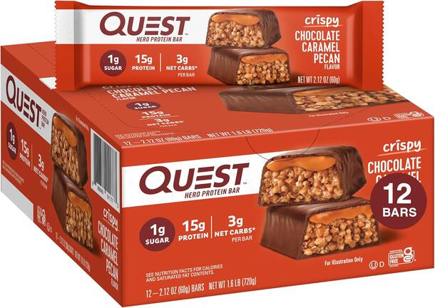Image of Quest Crispy Protein Bar - Chocolate Caramel Pecan