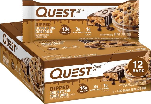Quest Protein Bar - Dipped Chocolate Chip Cookie Dough Flavor